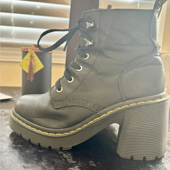 Dr. Martens Jesy Black Lace Up Platform Boots - Picture 5 of 14